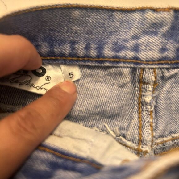 Vintage high waisted Denim Skirt bow detail - Picture 6 of 7